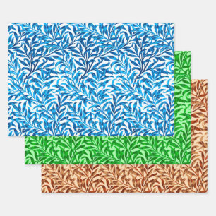 William Morris Willow, Light Blue, Green & Beige Wrapping Paper Sheet