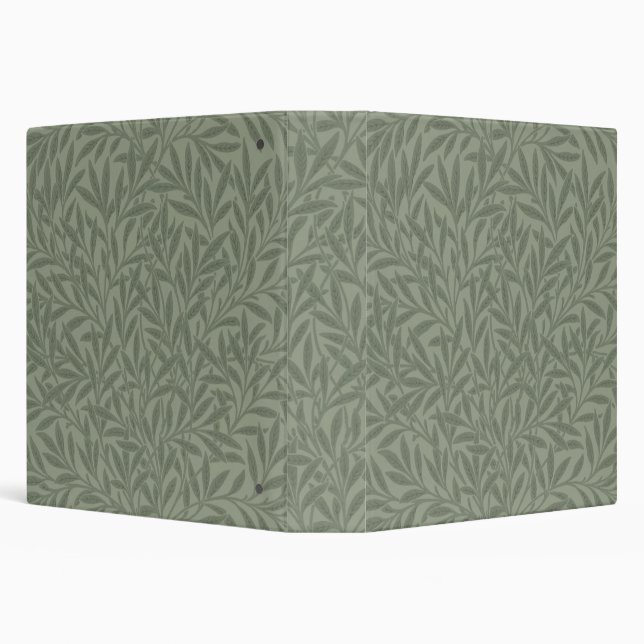 William Morris Willow Pattern Antique Sage Green Binder (Background)