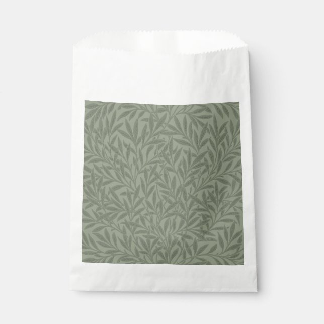 William Morris Willow Pattern Antique Sage Green Favour Bag (Front)