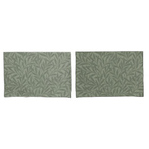 William Morris Willow Pattern Antique Sage Green Pillowcase