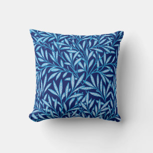 William Morris Willow Pattern, Cobalt Blue Throw Pillow