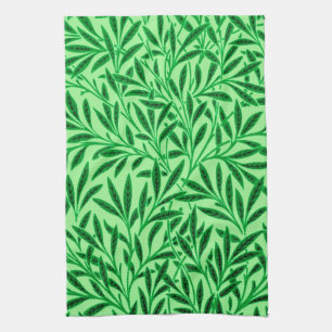 William Morris Willow Pattern, Light Jade Green Kitchen Towel