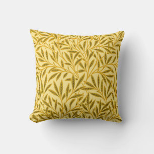 William Morris Willow Pattern, Mustard Yellow Throw Pillow