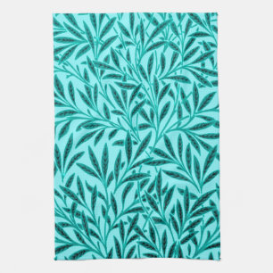 William Morris Willow Pattern, Turquoise & Aqua Kitchen Towel