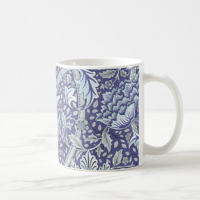 William Morris Windrush blue floral flowers Coffee Mug (Right)