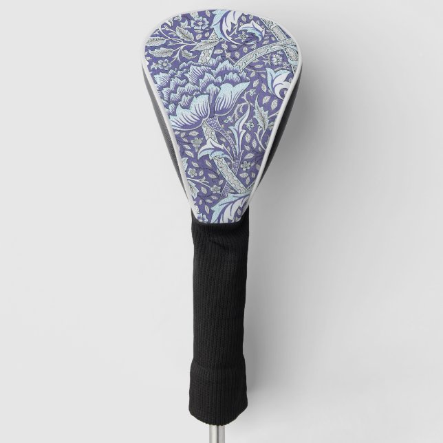 William Morris Windrush blue floral flowers Golf Head Cover (Front)