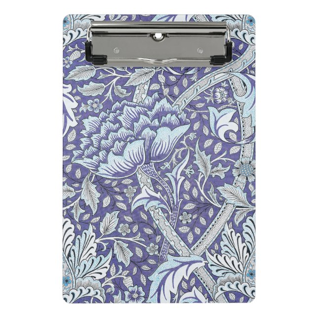 William Morris Windrush blue floral flowers Mini Clipboard (Front)