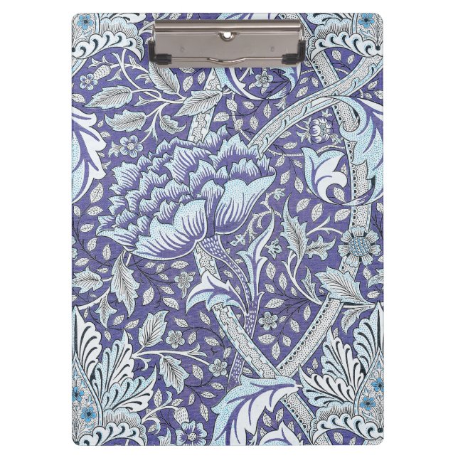 William Morris Windrush Blue Pattern Floral Clipboard (Front)