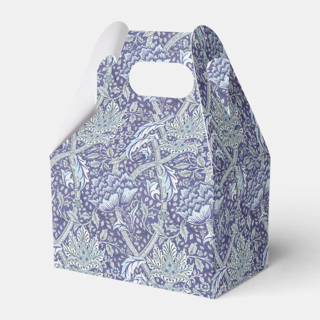 William Morris Windrush Blue Pattern Floral Favor Box (Front Side)