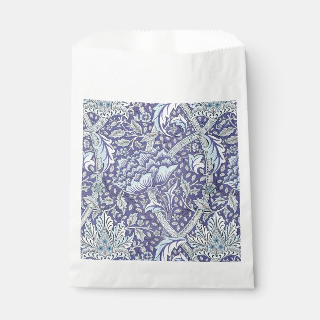 William Morris Windrush Blue Pattern Floral Favour Bag (Front)