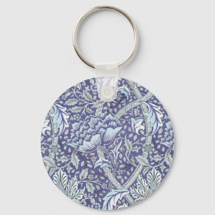 William Morris Windrush Blue Pattern Floral Keychain