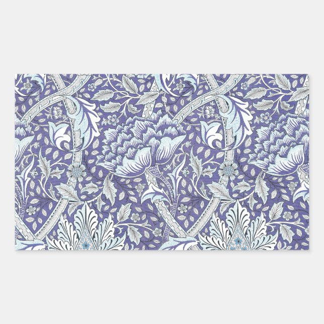 William Morris Windrush Blue Pattern Floral Sticker (Front)