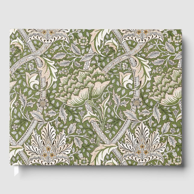 William Morris Windrush floral flowers classic Guest Book (Front)