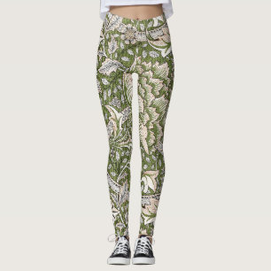 william morris windrush floral flowers classic leggings