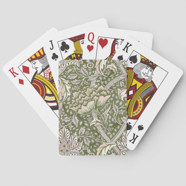 William Morris Windrush floral flowers classic Playing Cards (Back)