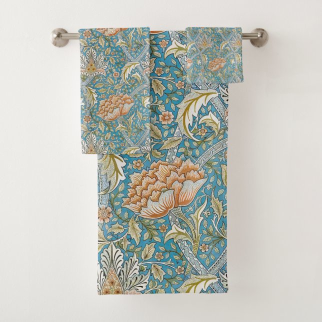 William Morris Windrush Floral Pattern Blue (En situation)