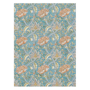 William Morris Windrush Floral Pattern Blue Tablecloth