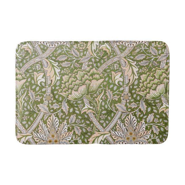 William Morris Windrush Floral Pattern Classic Bath Mat (Front)