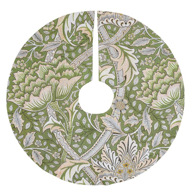William Morris Windrush Floral Pattern Classic Brushed Polyester Tree Skirt (Front)