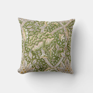 William Morris Windrush Floral Pattern Classic Throw Pillow