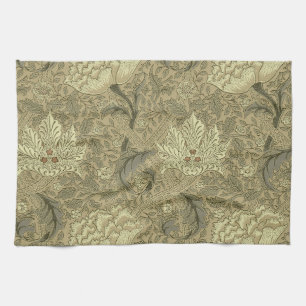William Morris Windrush Floral Pattern: Vintage Kitchen Towel
