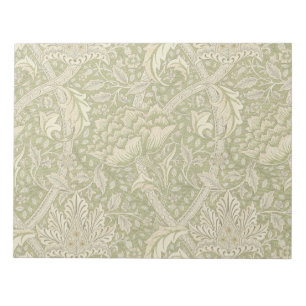 : William Morris Windrush Green Pattern: Vintage Notepad