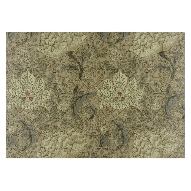 William Morris Windrush Wallpaper Pattern Cutting Board (Front)