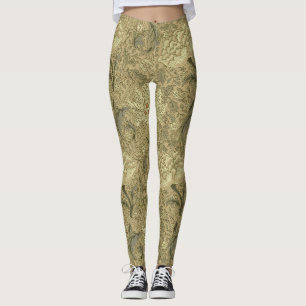 William Morris Windrush Wallpaper Pattern Leggings