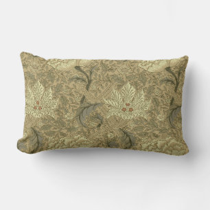 William Morris Windrush Wallpaper Pattern Lumbar Pillow