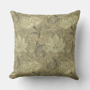 William Morris Windrush Wallpaper Pattern Outdoor Pillow