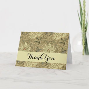 William Morris Windrush Wallpaper Pattern Thank You Card