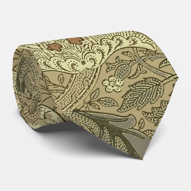 William Morris Windrush Wallpaper Pattern Tie (Rolled)
