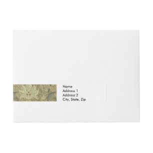 William Morris Windrush Wallpaper Pattern Wraparound Address Label