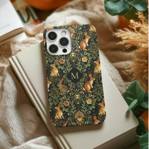 William Morris Woodland Floral Rabbits Christmas iPhone 15 Pro Max Case