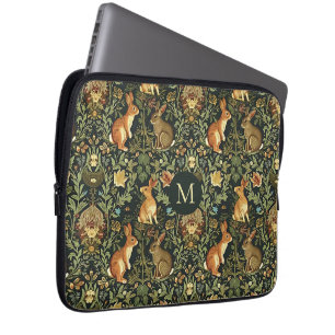 William Morris Woodland Floral Rabbits Christmas Laptop Sleeve
