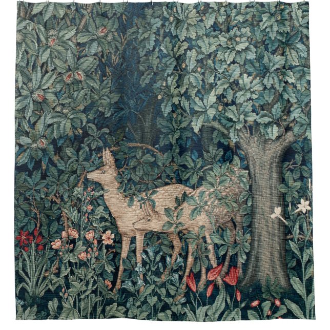 William Morris Woodland Tapestry Deer Stag (Front)