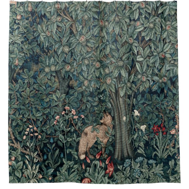 William Morris Woodland Tapestry Fox (Front)
