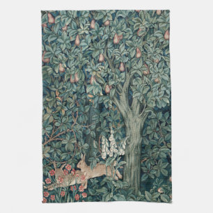 William Morris Woodland Tapestry Rabbits Kitchen Towel