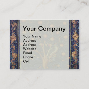 William Morris Woodpecker Tapestry Arts & Crafts  Business Card