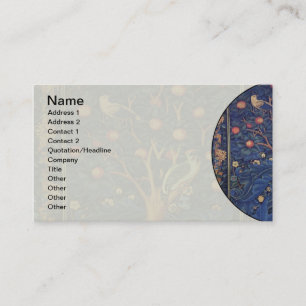 William Morris Woodpecker Tapestry Arts & Crafts  Business Card
