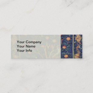 William Morris Woodpecker Tapestry Arts & Crafts  Mini Business Card