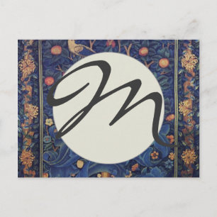 William Morris Woodpecker Tapestry Arts & Crafts  Postcard