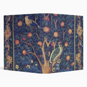William Morris Woodpecker Tapestry Blue Design Binder