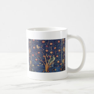 William Morris Woodpecker Tapestry Blue Design Coffee Mug