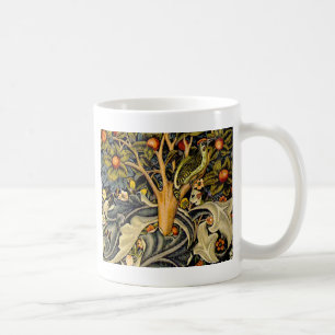 William Morris Woodpecker Tapestry Blue Design Coffee Mug
