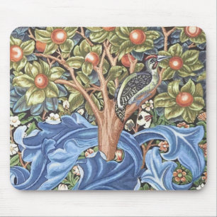 William Morris Woodpecker Tapestry Floral Vintage Mouse Pad