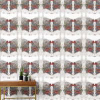 William morris wreath floral textile art