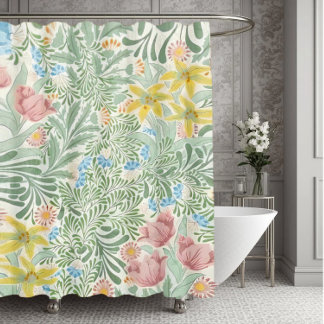 William Morris Yellow Pink Green Floral Pattern
