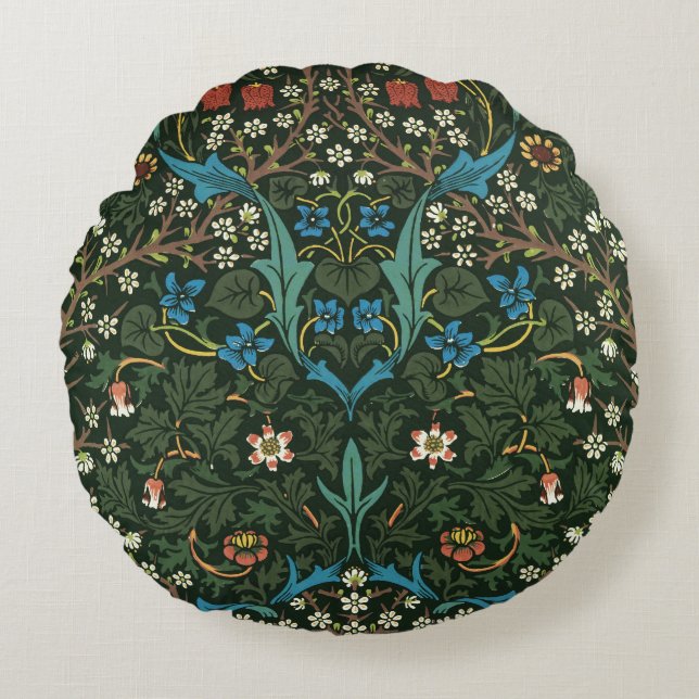 William Morris's (1834-1896) Tulip pattern. Round Pillow (Front)