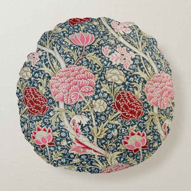 William Morris's Cray (1884–1917) Round Pillow (Front)